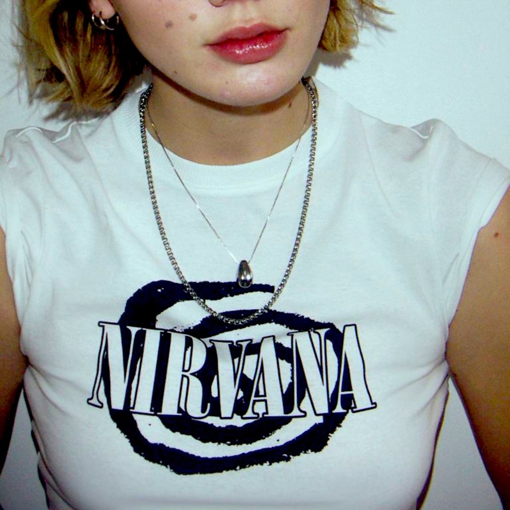 Super Rad Nirvana swirl tee H&M NWT